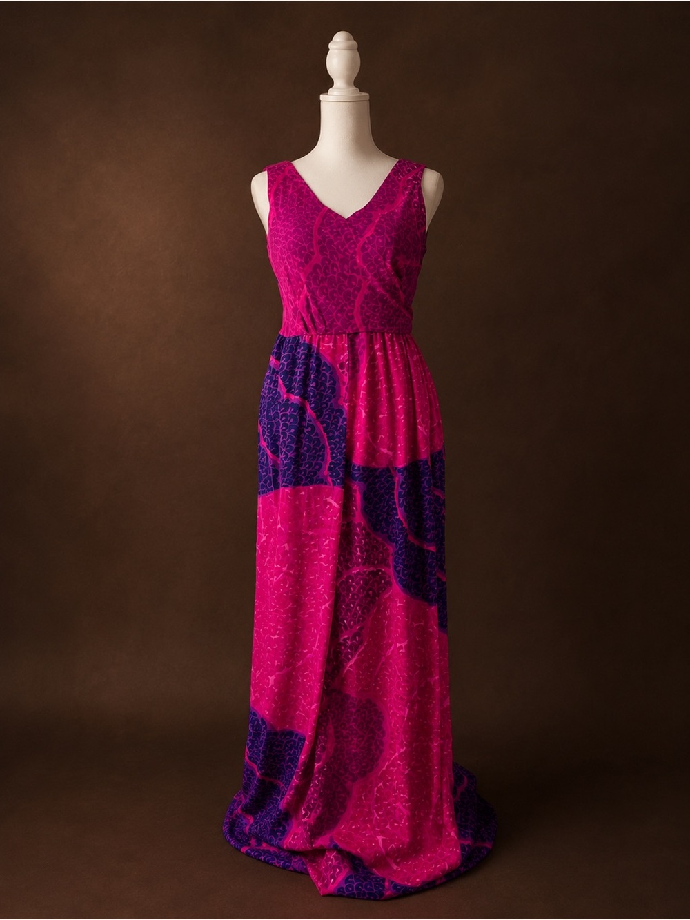 1960s Daphne Logan Jamaica Fashion Guild Maxi Dress